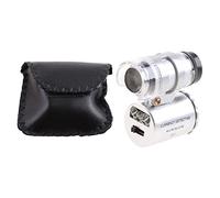60X Magnifier Microscope UV Jeweler Loupe Currency Detector with LED Light Portable Camera