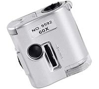 60x mini jewelry loupe long-illuminated microscope with shiny andlight for examining jewelry watches with batteries
