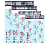 60x Mix Size Mailer Bag Mailing Postal Bags Envelopes for Shipping Packing Durable & Strong Postal Carrier Flamingo Blue(Flamingo Blue)