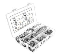 60x Stainless Steel Hose Clamps Assortment Kit Adjustable 0.24-1.49'' Range Worm Gear Drive Hose Clamps Water Pipe Clamp Air Duct Clamp