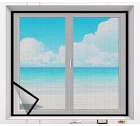 60x100cm,Fly Screen Nets for Window, DIY Self-Adhesive Window Screen Mesh Magic Curtain Snap Nets for Window, Tape, Block Mosquitoes, Flies and Insect Enter