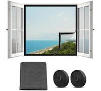 60x100cm Window Fly Screens for Window Nets to Keep Bugs Out, DIY Fly Bug Mosquito Net Window Mesh Insect Screen for Window