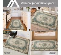 (60x110 cm- Large Bath Mat For Bathroom/Large Doormat, Willow) Non-Slip Traditional Rugs Runner Carpet Floor Mat