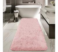 (60x110 cm- Medium Bath Mat, Pink) Non Slip Bath Mats Soft Shaggy Bathroom Shower Rug