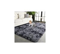 (60X110 CM, Tye Dye Grey) Exrta Large Rugs Shaggy Living Room Rug Carpet