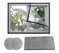 60x110cm,Fly Screen Nets for Window, DIY Self-Adhesive Window Screen Mesh Magic Curtain Snap Nets for Window, Tape, Block Mosquitoes, Flies and Insect Enter
