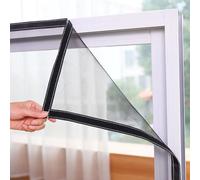 60x120cm Adjustable Window Screen Replacement kit DIY,Fiberglass can be Cut fits Smaller Size held by Adhesive Straps Easy to Open Window,Keep Bug Mosquito Out