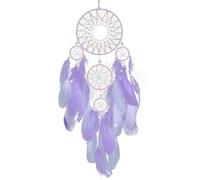 - 60x16 cm feathers, elegant sleep promoter | Decorative ornament with five rings, made of materials, wall decoration feathers for home or in the s