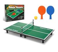 60x30cm Ping Pong Set with Net, Paddles & Ball, Portable Table Tennis Game for Kids and Adults, Compact Indoor & Door Frame Play