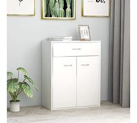 60x30x75 cm White Credenza - Versatile Entryway Storage, Living Room Cabinet, Buffet Sideboard, Drawer Chest for Kitchens, Bathrooms, and Porches
