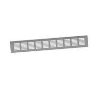 60x400mm Air Vent Cover - Aluminium Ventilation Grille - Silver Furniture Grill for Door, Wardrobe, Radiator