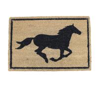 60x40cm Coir Door Mat Running Horse Entrance Mat Rug Anti-Slip Dirt Scraper