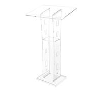 60x40x110cm Acrylic Podium Lecterns & Podiums Clear Acrylic Podium Stand with Wide Reading Surface & Storage Shelf 110cm Tall Floor-Standing Clear Pulpits for Speech, Lecture, Meeting