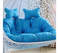 60x43 in Double Hanging Egg Chair Cush, Waterproof 2-Seater Replacement Hammock Pad with Pillow, Thickened Cradle Cush for Outdoor Patio & Garden (Seat Cushs Only)