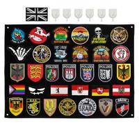 60x45 cm Tactical Patch Holder, Morale Patch Organizer, Nylon Banner Sheet, Hanging Wall Panel Display Board for Military, Army, Combat, Uniform,PVC,ID Emblem Hook & Loop Patches Collection