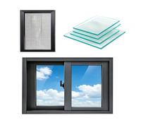 60x48cm Horizontal Sliding Windows,Transom Window with Tempered Glass