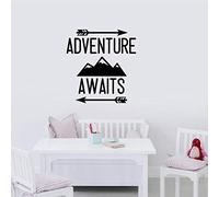 60x57cmAdventure Awaits Removable Decal Living Room Kids Room Nursery PVC Material Vinyl Wallpaper Art Wall Stickers Wateproof Mural Home Deco