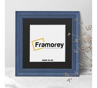 (60x60CM Pic (70x70CM Frame)) Square Size Grey Poster Frame / Handmade Solid Wood Frame / Picture Frame With Black Mount