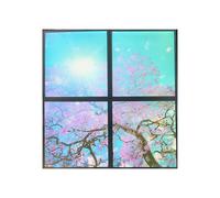60x60cms SKY Panel with Cherry blossom trees 2D Effect (4 pcs set) ENER-J White 25cm diameter x 19cm high