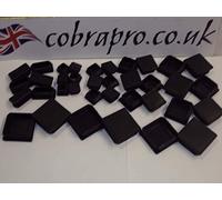 60x60mm Black Plastic Blanking End Caps Inserts Plug Bung Box Section (8)