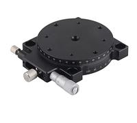 60x60mm RS60 - L R Axes Trimming Platform, Manual Linear Stage Sliding Table, Precision Fine - Tuning Rotation Stage with Micrometer Drive for Optical Lab and Microscopy