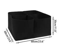 ( 60x60x30cm - 4 Pots) Reusable Large Grow Bag Planter Vegetable Garden Plant
