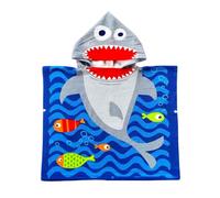 60x90cm Kids Hooded Poncho Towel,Blue Shark Microfiber Towel Bathrobe Toddler Beach Towel Swimming Towels for Kids Girls Boys Children,Beach Changing Robe Childs Bath Towel Poncho for Swimming Pool