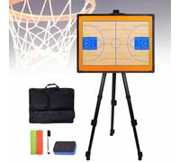 61.5 * 46cm Magnetic Basketball Coaching Board, Basketball Tactics Strategy Board, with Retractable Tripod & Special Pen, Double Sided Dry Erase Whiteboard, for Daily Training, Coach Gifts