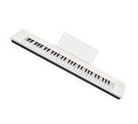 61-key Dynamic Keyboard Piano Adult Portable Multi-function Digital Piano Instrument Keyboard Piano for Beginner (Color : White)