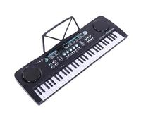 61 Key Electronic Keyboard Piano 100 Tones 100 Rhythms 50 Demo Songs LED Display with Microphone Headphone Jack Portable Electric Piano for Adults Beginners Black