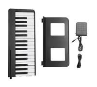61 Key Folding Piano Keyboard, Foldable Digital Piano with Full Size Keys and Clear Tones, Rechargeable Portable Electronic Keyboard for Beginner Practice at Home or On the Go (Black)