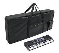 61-Key Keyboard Gig Bag,Waterproof Oxford Cloth Piano Storage Case,Portable Foldable Padded Electronic Organ Bag with Carrying Handle for Outdoor Travel and Beginner Musicians Instrument Protection