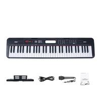 61 Key Keyboard Piano,Piano Keyboard With A Usb Cable, Microphone, And Music Stand,Electronic Keyboards With 200 Sounds And 60 Demo Tracks,Music Keyboard Suitable For Boys, Girls And Piano Beginners