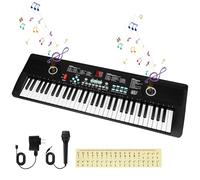 61 key keyboard Piano,Portable Electronic Digital Piano,Built In Dual Speakers,External Microphone,Power Plug,Rich Teaching Content,Multi-Functional Electronic Piano Suitable For Beginners kkek5