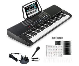 61 Key Keyboard Piano with Stand, Stool & Microphone