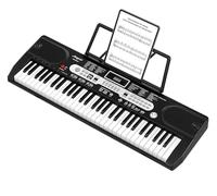 61-Key Portable Electronic Keyboard,Portable Keyboards with Headphone, Note Stickers, for Beginners,Full-Size Piano Keyboard for Practice, Travel & Home Use