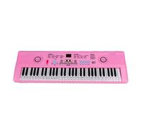 61 Keys Digital Electronic Piano Professional Portable Electronic Piano Keyboard With Microphone Musical Instrument (Color : Pink)