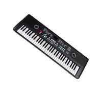 61 Keys Digital Electronic Piano Professional Portable Electronic Piano Keyboard With Microphone Musical Instrument (Color : Bk)