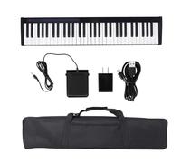 61 Keys Digital Music Piano Portable Eletronic Musical Instrument Professional Keyboard Pianos Portable Electronic Keyboards (Color : BK)