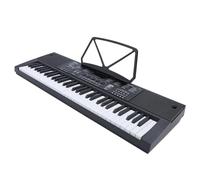 61 Keys Electronic Organ With Lighted Keys LED Screen Dual Speakers Microphone Music Stand