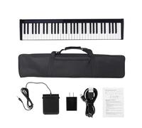 61 Keys Electronic Piano Keyboard Output 128 Tones 128 Rhythms 20 Demo Songs Keyboard Musical Instrument (Color : Bk)
