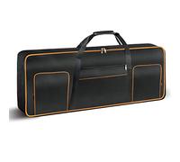61 Keys Keyboard Case Portable Durable Waterproof 600D Oxford Fabric with 10mm Cotton Padded Case 40 x 16 x 6 Inches, Orange, 103 x 41 x 15 cm