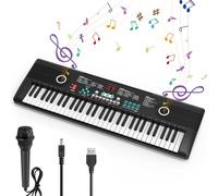 61 keys keyboard piano, Electronic Digital Piano with Built-In Speaker Microphone, Portable Keyboard Gift Teaching for Beginners, electric piano for kids