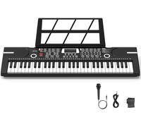 61 keys keyboard piano, Electronic Digital Piano with Built-In Speaker Microphone, Sheet Stand and Power Supply, Portable piano Keyboard Gift Teaching for Beginners/b2