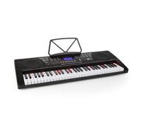 61 Keys Learning Keyboard Piano MP3 Music Instrument Microphone w/ Stand Black