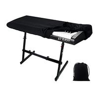 61 Keys Piano Keyboard Dust Cover, Music Stretchy Electronic DirtProof Keyboard Cover With Durable Elastic & Cord Lock Must Have Piano Accessories, Black