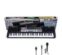 61 keys piano keyboard, Electronic Digital keyboard Piano with Built-In Speaker Microphone, Portable Keyboard Gift Teaching for Beginners, electric piano for kids, Birthday Gift for Children (B)