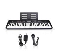 61 keys piano keyboard, Electronic Digital Piano Music Keyboard with Microphone, Sheet Music Stand and Power Supply, Portable Keyboard Piano Gift for Beginners