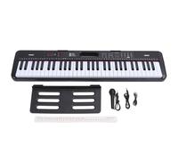 61 Keys Piano Keyboard Electronic Digital Piano Portable Music Keyboard with Built In Speaker Microphone Stand for Beginners Adults Kids Learning Musical Instrument Black