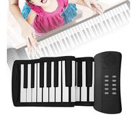 61 Keys Roll Up Foldable Piano, USB/dry Battery Rechargeable Electric Keyboard, 16 Tone Colors/6 Demo Songs, Built-in Stereo Speaker, Supports External